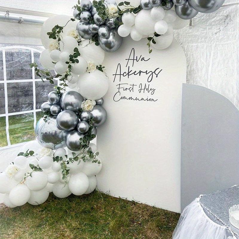 83pcs Silver Balloon Garland Arch Kit for Events & Celebrations