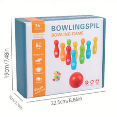 Montessori Wooden Colored Bowling Balls - Interactive Parent Child Games