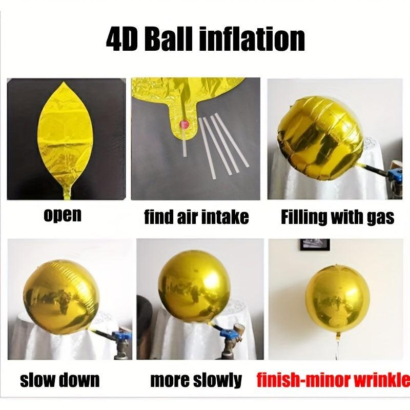 Metallic Mirror Effect 4D Sphere Balloon 28cm - Party Decorations