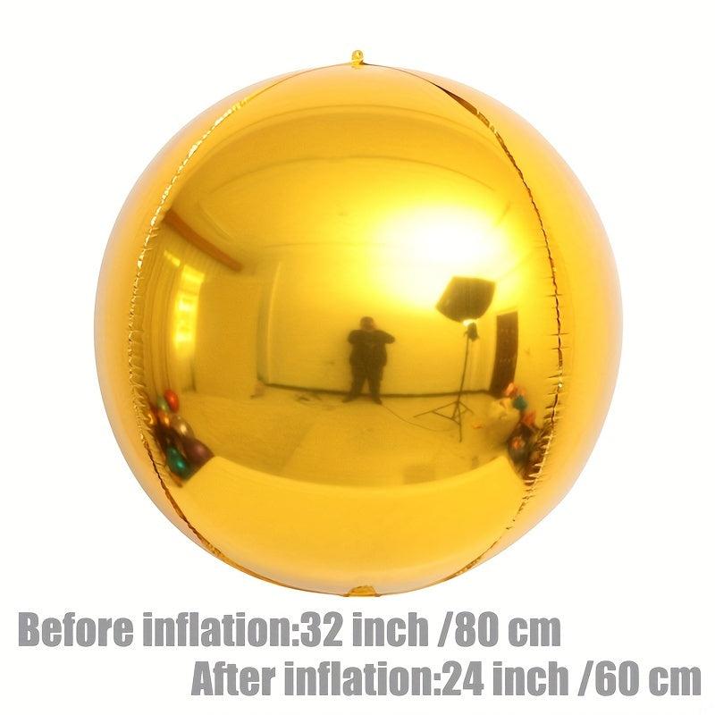 Metallic Mirror Effect 4D Sphere Balloon 28cm - Party Decorations