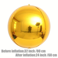 Metallic Mirror Effect 4D Sphere Balloon 28cm - Party Decorations