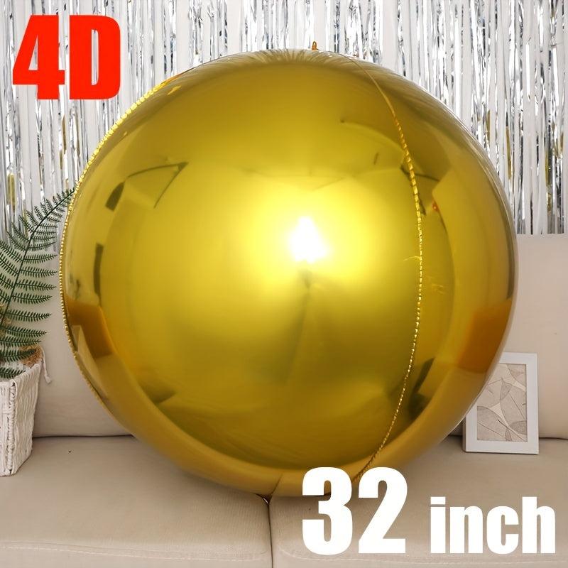 Metallic Mirror Effect 4D Sphere Balloon 28cm - Party Decorations