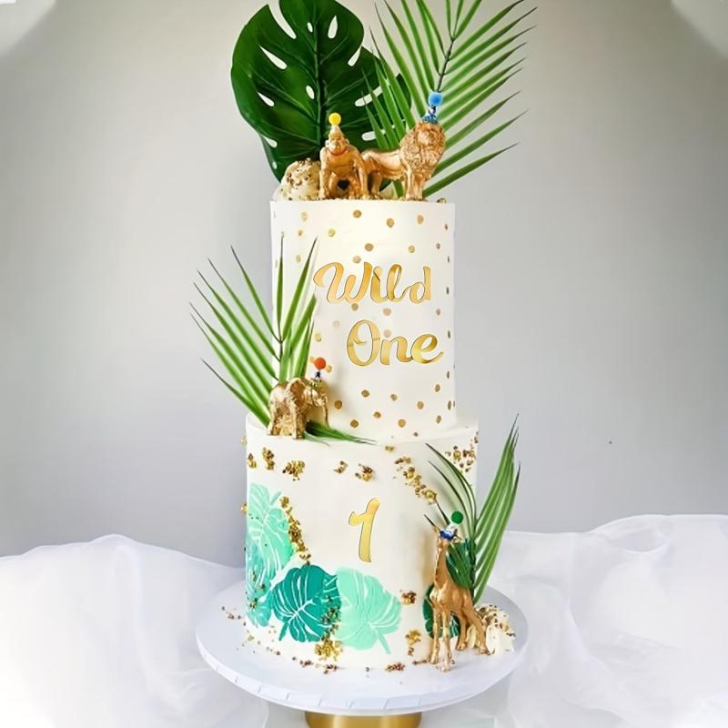 Golden Number Cake Topper Set 0-9 for Wedding Birthday Baby Shower