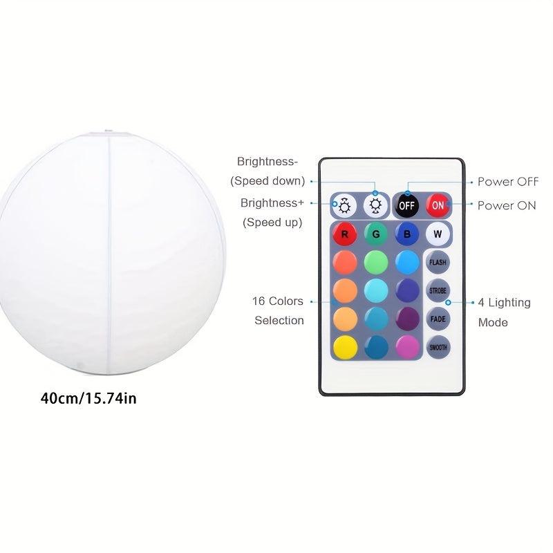 Remote Controlled LED Beach Ball Glitter Toys for Parties Gatherings Concerts
