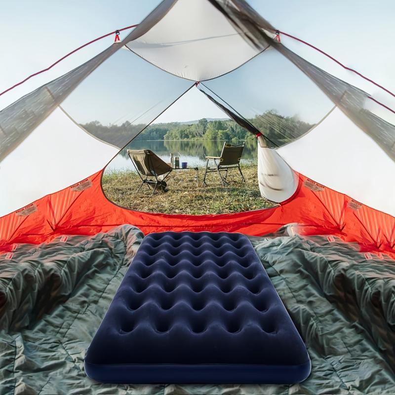 Portable Inflatable Mattress Foldable Camping Air Flocking Bed Sleeping Mat