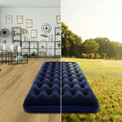 Portable Inflatable Mattress Foldable Camping Air Flocking Bed Sleeping Mat