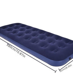 Portable Inflatable Mattress Foldable Camping Air Flocking Bed Sleeping Mat