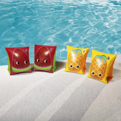 Kids Fruit Graphic Arm Circle Floating Sleeves for Swimming Pool Party
