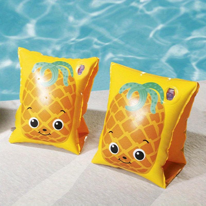 Kids Fruit Graphic Arm Circle Floating Sleeves for Swimming Pool Party