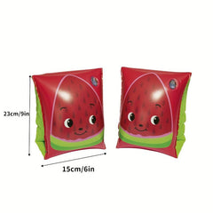 Kids Fruit Graphic Arm Circle Floating Sleeves for Swimming Pool Party