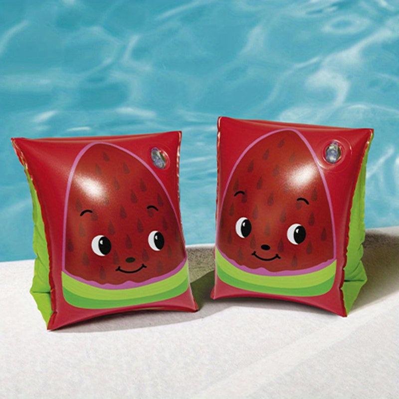 Kids Fruit Graphic Arm Circle Floating Sleeves for Swimming Pool Party