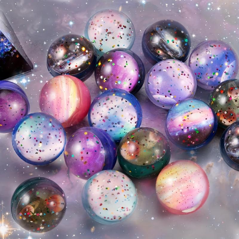 Starry Space 32mm Bouncy Balls - High Bounce - 10 Pack