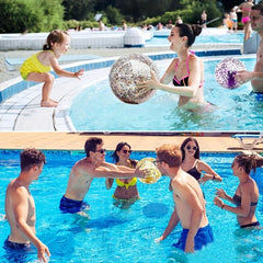 Glitter Inflatable Beach Ball for Summer Parties & Pool Favors