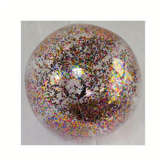 Glitter Inflatable Beach Ball for Summer Parties & Pool Favors