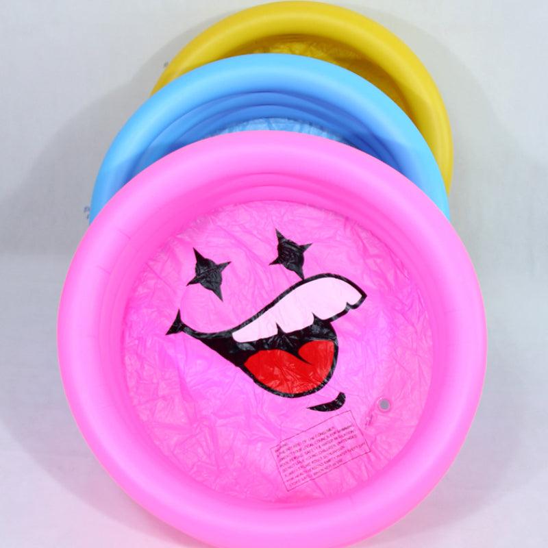 Pink Yellow Inflatable Pool for Kids Round Pools Indoor Outdoor