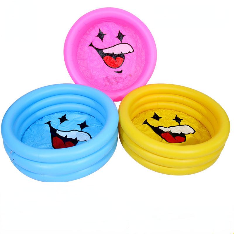Pink Yellow Inflatable Pool for Kids Round Pools Indoor Outdoor