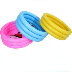 Pink Yellow Inflatable Pool for Kids Round Pools Indoor Outdoor