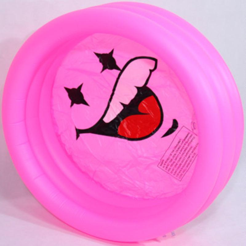 Pink Yellow Inflatable Pool for Kids Round Pools Indoor Outdoor