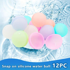 12Pcs Card Deduction Silicone Water Sphere Reusable Balloons