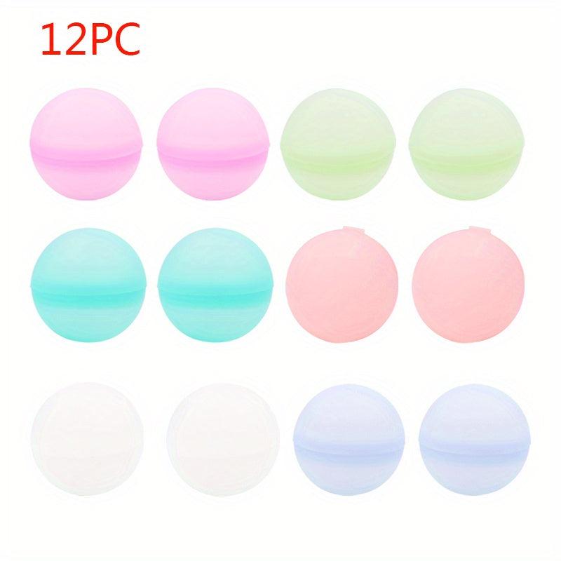 12Pcs Card Deduction Silicone Water Sphere Reusable Balloons