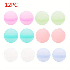 12Pcs Card Deduction Silicone Water Sphere Reusable Balloons