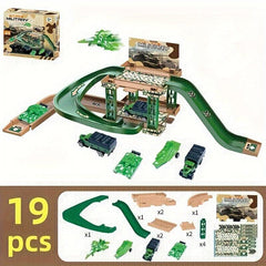 Kids Car Parking Building Model DIY Toys 19 Pieces