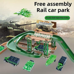 Kids Car Parking Building Model DIY Toys 19 Pieces