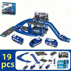 Kids Car Parking Building Model DIY Toys 19 Pieces
