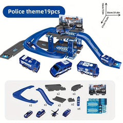 Kids Car Parking Building Model DIY Toys 19 Pieces