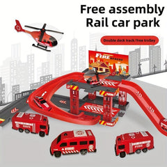 Kids Car Parking Building Model DIY Toys 19 Pieces