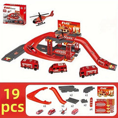 Kids Car Parking Building Model DIY Toys 19 Pieces