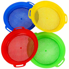 8 6in Shark Tooth Sifters w/Handles Beach Sifters Green Red Yellow Optional