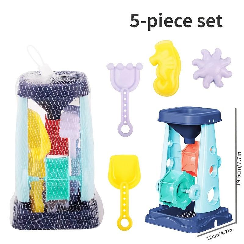 Summer Beach Toy Car & Sand Digging Hourglass Set