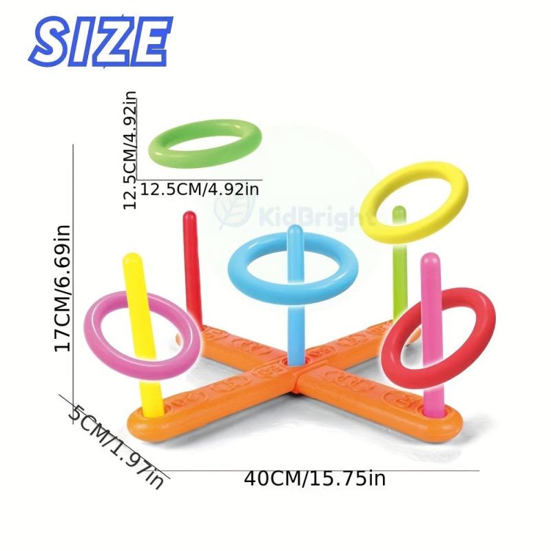 Kids Outdoor Hoop Toss Game Set for Indoor & Outdoor Sports