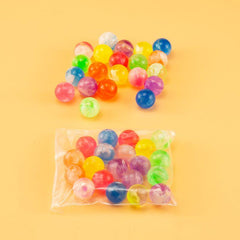 20 Pack 19mm Neon Swirl Bouncy Balls for Kids' Sports Games & Fun