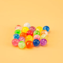 20 Pack 19mm Neon Swirl Bouncy Balls for Kids' Sports Games & Fun