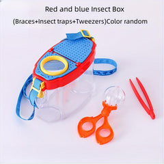 4pcs Insect Observation Box Magnifying Glass Strap Insect Catcher Clip Tweezers