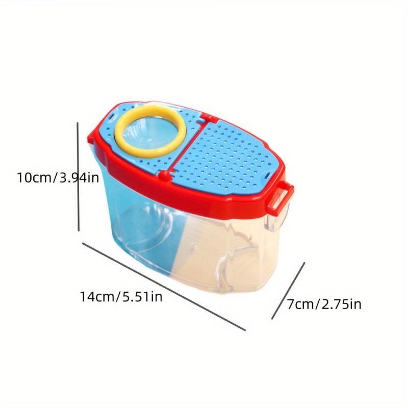 4pcs Insect Observation Box Magnifying Glass Strap Insect Catcher Clip Tweezers