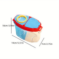 4pcs Insect Observation Box Magnifying Glass Strap Insect Catcher Clip Tweezers