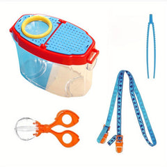 4pcs Insect Observation Box Magnifying Glass Strap Insect Catcher Clip Tweezers