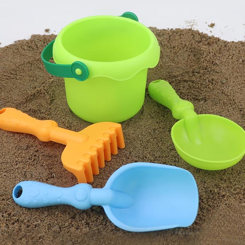 Kids Beach Sand Bucket and Shovel Set - Travel Beach Toys for Toddlers