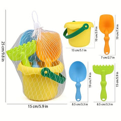 Kids Beach Sand Bucket and Shovel Set - Travel Beach Toys for Toddlers