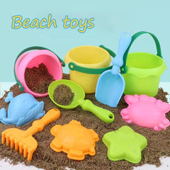 Kids Beach Sand Bucket and Shovel Set - Travel Beach Toys for Toddlers
