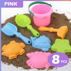 Kids Beach Sand Bucket and Shovel Set - Travel Beach Toys for Toddlers