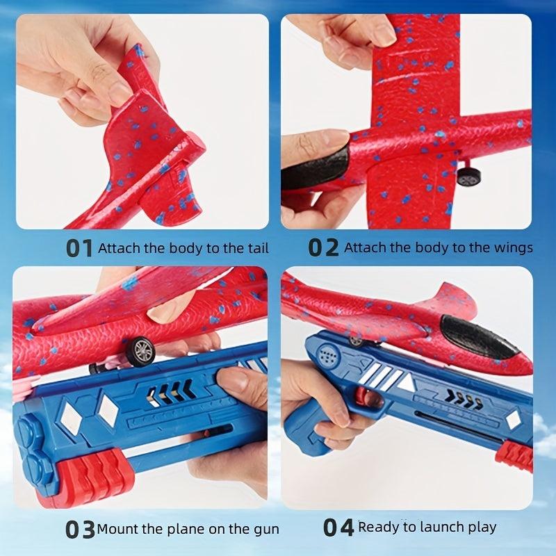 Hand Thrown Aircraft Gun Outdoor Toys for Kids
