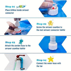 Baby Inflatable Water Pad Sprinkle & Splash Play Mat