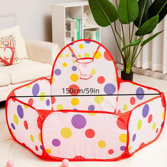 Kids' Hexagonal Ball Pool Tent, Quick Open, Indoor Game Room