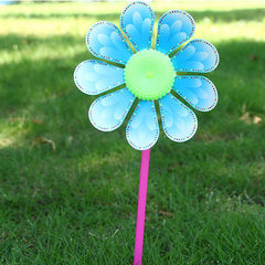 5pcs Children's Sun Flower Plastic Windmill Traditional Toys