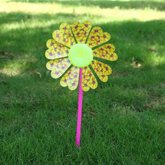 5pcs Children's Sun Flower Plastic Windmill Traditional Toys