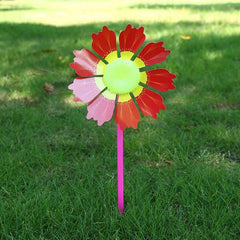 5pcs Children's Sun Flower Plastic Windmill Traditional Toys